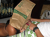 Creepy bag face girl - Creepy bag face girl