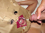 Creepy bag face girl - Creepy bag face girl