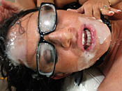 Savannah Stern - Parking Enforcer gets a lashing and takes massive load to the face!