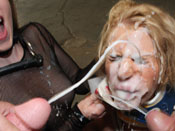 Madison James - Madison James is tied up, sucks cock, cum swaps and gets fucked and disgraced while getting drenched in cum!