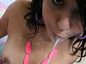 Nikki Sex - Two hot sluts take on gang of hard cock in cum storm