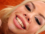 Tara Lynn Foxx - Hot blonde bitch shows off how much cock she can swallow