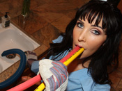 Diana Prince - Plumber chick declogs dudes man pipes!