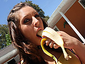 Gracie Glam - Easy slut gets to deepthroat two massive cocks at once