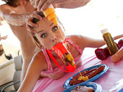 Capri - Hot redhead slut gets tied up and fucked up!