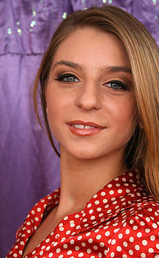 Veronica - Gorgeous innocent blonde teen Veronica worships huge black cock