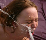 Leighlani- pb03 - Dirty young whore gets covered by pool sized load all over her face