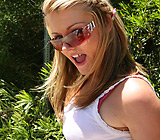 Sophie - British blonde nympho Sophie teases huge black cock