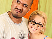 Emma Heart - Sexy slut from library gets violated by 14 inches of black anger cock!