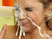 Sarah Vandella - Blonde slut makes her pussy suffer attempting to fuck monster black cock