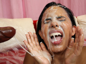 Angelina Stoli - Latina slut chokes on 14 inch dodger dong!