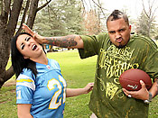 Jackie Daniels - Horny slut gets attacked by a monster black cock