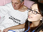 Danni Cole - Young slut volunteers her tight pussy down at the old perverts retirement home