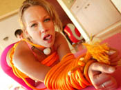 Layla Storm - SLut takes godzilla dick while Yoga Mom gets humiliated!