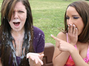 London Keyes - London and friends get a cumshot surprise