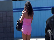  Pink Tube Top Gets Tipped - Pink Tube Top Gets Tipped