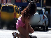  Pink Tube Top Gets Tipped - Pink Tube Top Gets Tipped