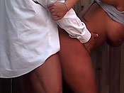 Dumpster Diving - Couple caught fucking on the street corner