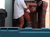 Dumpster Diving - Couple caught fucking on the street corner