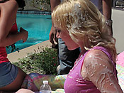 Liz Black - Enthusiastic slut receiving mean degrading facials