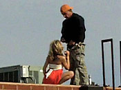 Rooftop blowjob from a real skank - Rooftop blowjob from a real skank