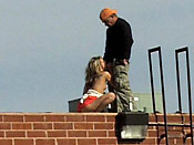 Rooftop blowjob from a real skank - Rooftop blowjob from a real skank