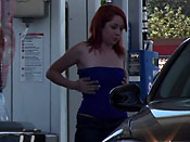 Pump 8 Please - Stupid girl gets sharked on the gas station