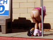 Dogwalker´s Double D´s! - Girls sharked, stripped and pantsed in public!