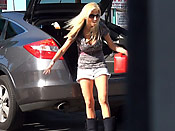 Blonde facial at car wash - Blonde facial at car wash