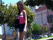 Brunette stalking cumshot - Brunette stalking cumshot