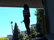 Brunette stalking cumshot - Brunette stalking cumshot