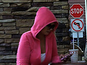 Slow reactions - Dumb girl getting jizzed on the streets