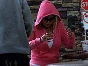 Slow reactions - Dumb girl getting jizzed on the streets