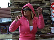 Slow reactions - Dumb girl getting jizzed on the streets