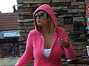 Slow reactions - Dumb girl getting jizzed on the streets