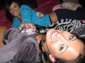 Amia & Halie - Amia & Halie have their first TEEN BFF threesome!