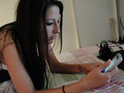 Kourtney K. - Hacked! Hot webcam slut gets off with toy!