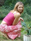 Cute teen brooke sits outside with a fuckin houseplant and gets nice and naked her tits are amazing