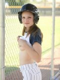 Jules may be shy but she aint that shy watch her flash her boobies out on the field in full baseball gear