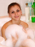  Teen katrina on bathtub lets her sweet nude body covered in bubbles