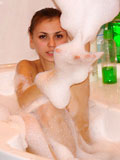  Teen katrina on bathtub lets her sweet nude body covered in bubbles