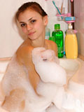  Teen katrina on bathtub lets her sweet nude body covered in bubbles