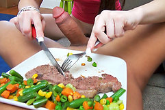 Lacy Channing in No Way! Steak and Blowjob Day - Mofosnetwork.com