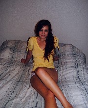 Sexy babe flashing her natural tits