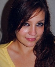 Sexy babe flashing her natural tits