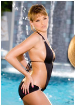 Carli Banks is gorgeous in her sexy black bathing suitâ�¦and even hotter out of it!