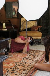 Some sexy BTS of the sexy Kirsten Price getting naked and naughty.