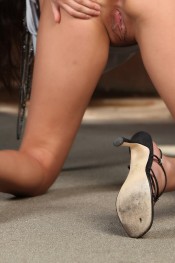 Shyla Jennings shows off her cute little toes in sexy sandals and spreads her legs showing her beautiful pussy.