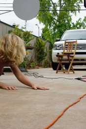  Behind the scenes with the blonde, very hot and sexy Nicole Aniston.