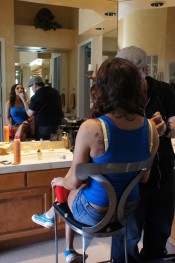 Some behind the scenes footage of sweet, sassy and sexy busty brunette, Danni Cole, as she spends the day shooting with the Aziani crew.